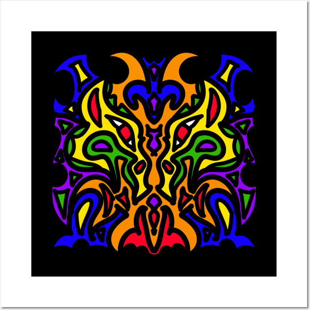 Twin Dragon Flames Wall Art by PifflesPieces